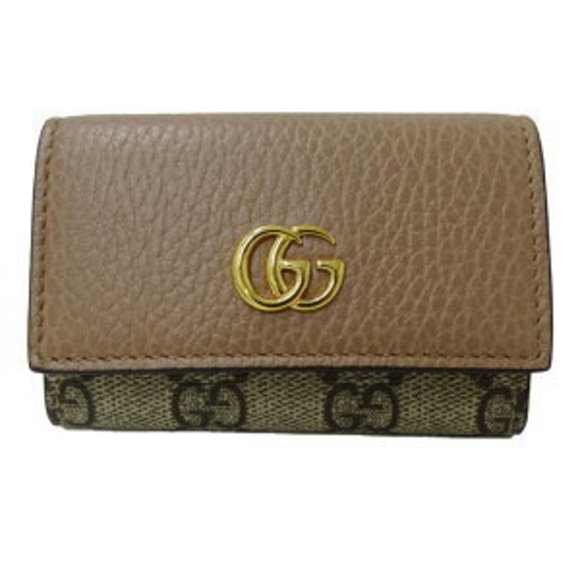 Gucci Supreme Marmont case GG GG key pink leather canvas - Picture 1 of 7